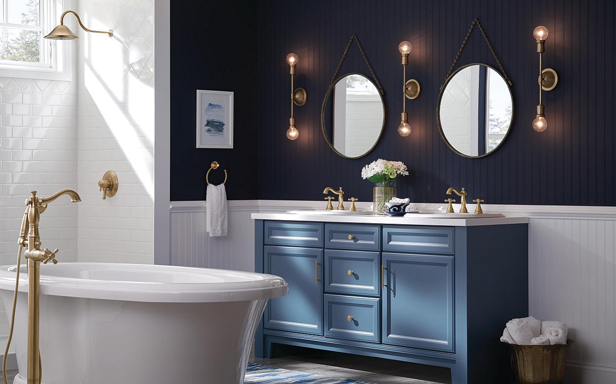 Moody Blue Bathrooms