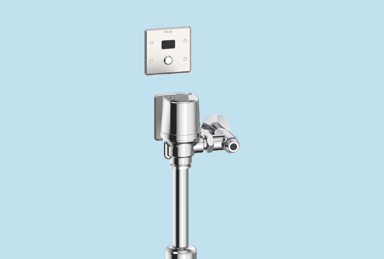 Electronic Exposed Flush Valves with Wall-Mount Sensor