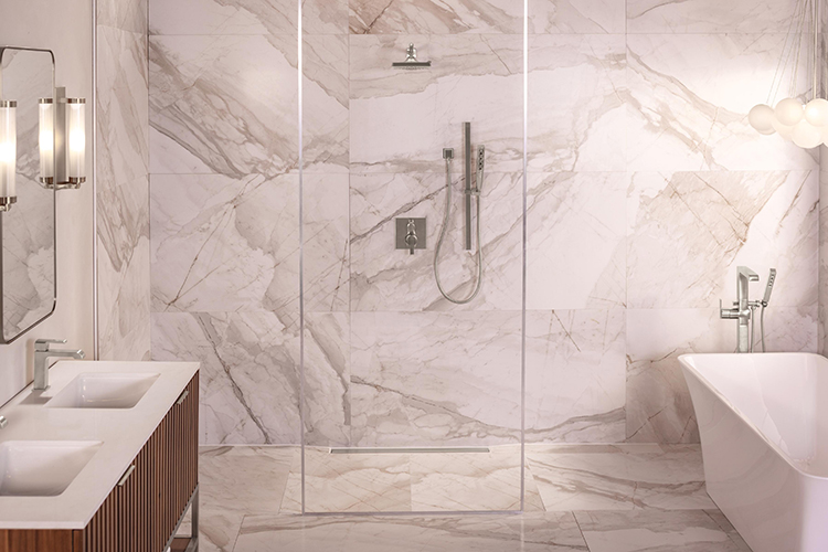 Linear Shower Drains in the bathroom