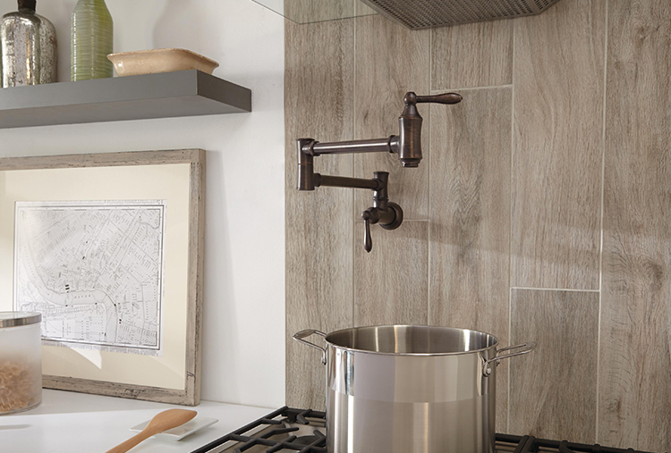 Wood Tiles  installed Vertically