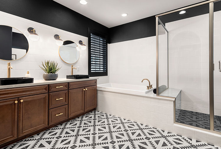 Bobby Berk Bathroom Design with Trinsic Faucets