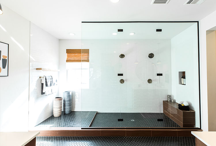 Bobby Berk Designed Shower with Trinsic Shower Heads